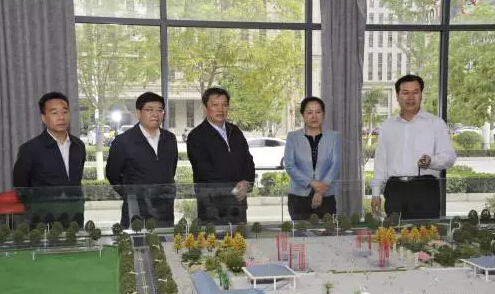 市長陳青，副市長王月成陪同省電力投資集團(tuán)公司總經(jīng)理李輝一行深入階州廣場視察