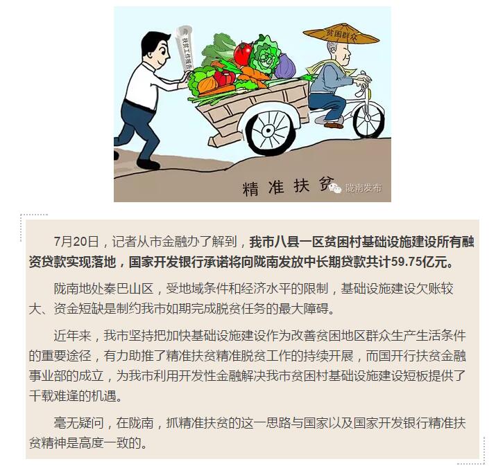 國開行支持貧困村基礎(chǔ)設(shè)施建設(shè)，隴南究竟能分得多大“蛋糕”？